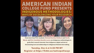 Indigenous Methodologies Decolonizing Your Research Panel [upl. by Nevarc]