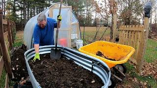 Filling Up a New VidaXL Galvanized Raised Garden Bed [upl. by Plume]