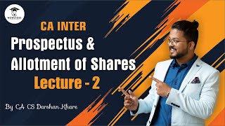 CA Inter Law Prospectus amp Allotment of shares 2 [upl. by Roach]