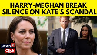 Prince Harry And Meghan Markle Break Silence On Kate’s Edited Photo Scandal  N18V  Royal  News18 [upl. by Dry]