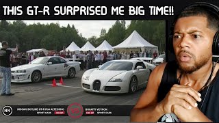 R34 GTR VS Bugatti Veyron DRAG RACE  REACTION [upl. by Georgeanne648]