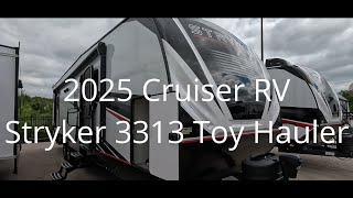 2025 Cruiser RV Stryker 3313 Toy Hauler [upl. by Aerbua]