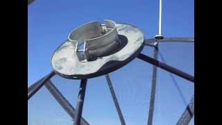 Removing the feed horn from a 2 metre Sami satellite dish antenna [upl. by Enilegna]