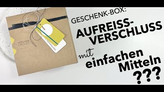 Geschenkbox m AufreißVerschluss⎮mit einfachen Mitteln⎮A4 Karton [upl. by Tila]