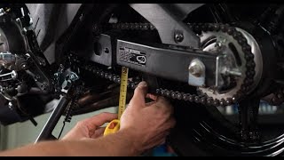 How To Check and Adjust Your Motorcycle Chain  MC Garage [upl. by Eltsyek]