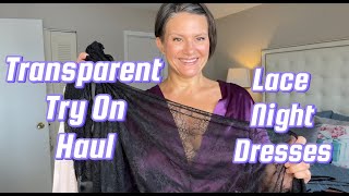 4K Sheer Lace Night Dresses Try On Haul [upl. by Edbert]