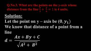 Straight Line  Class XI  Question No 3  Solutions [upl. by Lalittah]