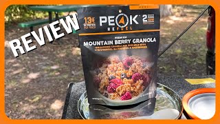 Peak Refuel Mountain Berry Granola Freeze Dried Meal Review [upl. by Dlabihcra215]