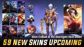 MOBILE LEGENDS ALL UPCOMING SKINS 2024  NEW KOF SKIN PART 3  ALL STARLIGHT SKIN 2024 [upl. by Ehtyde]