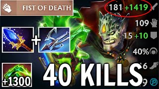 MOST BROKEN HERO 736 Fist of Death Lion Mid 40 Kills 1300 DMG 1 Shot Delete Mad Enemies Dota 2 [upl. by Acceber]