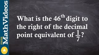 SAT ACT Prep How to determine the 46 digit of a fraction [upl. by Rudin]