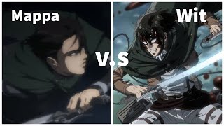 wit studio vs Mappa on animating survey crops with 3D maneuver gear odm  attack on Titan [upl. by Nileuqay]