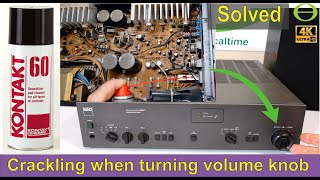 How to fix a crackling sound when you adjust the volume knob on your sound system [upl. by Naillik]