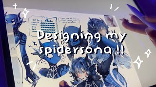 🕷️🕸️ Draw with me ✧ Spidersona【Procreate iPad ASMR】 [upl. by Francois]