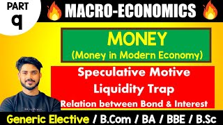 Speculative Motive  Liquidity Trap  Money in modern economy  Macroeconomics for GE Bcom BA [upl. by Goldfarb]