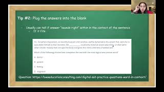 Vocab in Context Tips Digital SAT [upl. by Azil]