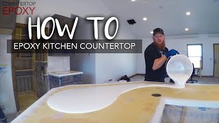 HOW TO  Epoxy Kitchen Countertop  Countertop Epoxy  White Marble Countertop  Kitchen Countertop [upl. by Suoirad]