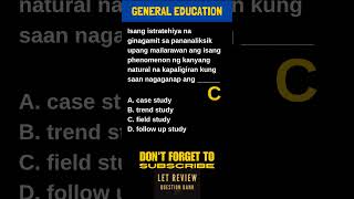 GEN ED Review Questions 3334 letreview [upl. by Caraviello421]