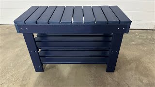 Ebern Designs Belem HDPE Storage Bench  Blue [upl. by Eseerehc461]