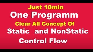 Understanding Static and Non Static Control Flow in java program [upl. by Errecart]