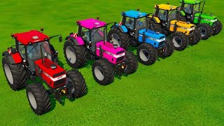 JOHN DEERE vs FENDT vs CLAAS vs VALTRA vs MCCORMICK TRACTORS BATTLE  Farming Simulator 2243 [upl. by Karame195]