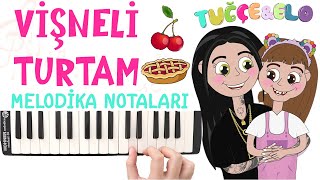 Tuğçe amp Elo  VİŞNELİ TURTAM Melodika Notaları  Melodika Şarkıları [upl. by Cacia]