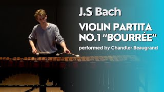 JS Bach  Violin Partita No1 quotBourréequot [upl. by Clareta]