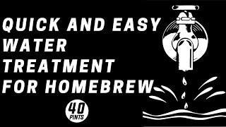 Quick and easy water treatment for homebrew [upl. by Legnaros]