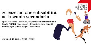 Scienze motorie e disabilità nella scuola secondaria [upl. by Halas]