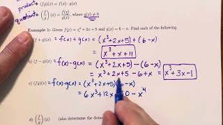 Section 15 Operations with Functions [upl. by Butterfield341]