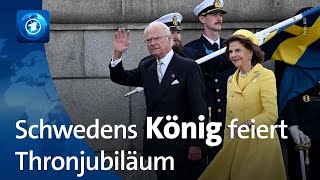 50 Jahre auf dem Thron Schwedens König Carl XVI Gustaf feiert Thronjubiläum [upl. by Elleira]