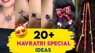 20 Stunning Navratri Tattoo Hair and Bindi Ideas [upl. by Marden]