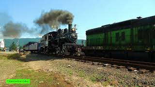 short Heisler 3 Craig MtnLbrCo OregonCoastScenicRR SteamReel207 GearedLoco SteamTrainRR 4K [upl. by Hekking]