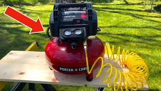 PORTER CABLE Pancake Air Compressor  WATCH Before You Buy [upl. by Yrtnej]