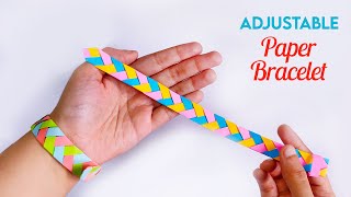 Easy Paper Bracelet  Adjustable Friendship Band [upl. by Simonne]