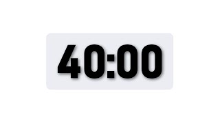 40 Minute Timer  Minimal Countdown Timer Light Theme [upl. by Maris]