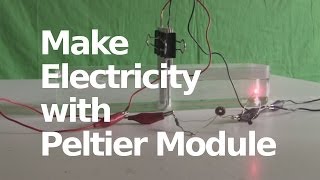 Generate Electricity with Peltier Module  The Seebeck Effect [upl. by Nylodnewg]