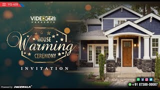 House Warming Ceremony Invitation Video  VG403 [upl. by Thirza131]