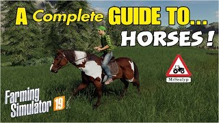 A complete Guide to HORSES Farming Simulator 19 PS4 Tutorial [upl. by Wales844]