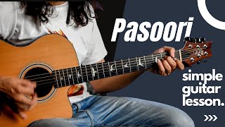 PASOORI  COKE STUDIO  Guitar Chords Lesson [upl. by Olney]