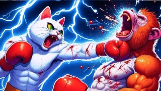 Revenge For Father😭🥊😭  little cat takes his dads revenge from baboon 🥊🥊 [upl. by Ettinger]