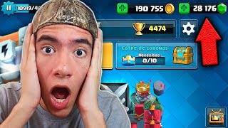 METO 28000 MIL GEMAS EN CLASH ROYALE Y ABRO MUCHOS COFRES RELAMPAGO  TheDonato [upl. by Nowell]