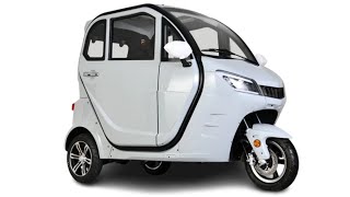 Tricycle Fully enclosed three wheeled electric scooter Mobile scooter Adult electric ebike [upl. by Bigg131]