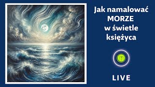 Jak namalować morze w świetle księżyca LIVE [upl. by Certie628]