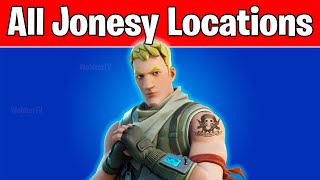 Where are all the Jonesies in Fortnite All Fortnite Jonesy Locations  Fortnite Raz Challenges [upl. by Aimahc]