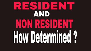 Residential status of an individual  diff between resident amp non resident FinTax CA Abhishek Singh [upl. by Sharona]