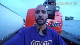 Trucking  How to Secure JLG boom lift  LoShawn Parks [upl. by Aeki]