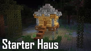 Minecraft Starter Haus  Sumpfhütte bauen  Starterhaus im Sumpf bauen in Minecraft deutsch [upl. by Laemaj]