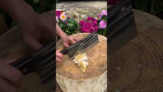 Satisfying meat cutting skill in knife  Powerful of knife sharp shorts2496 [upl. by Ahsitahs]