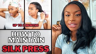 How To Maintain A Silk Press amp Straight Hair For 1 MONTH [upl. by Bolan]